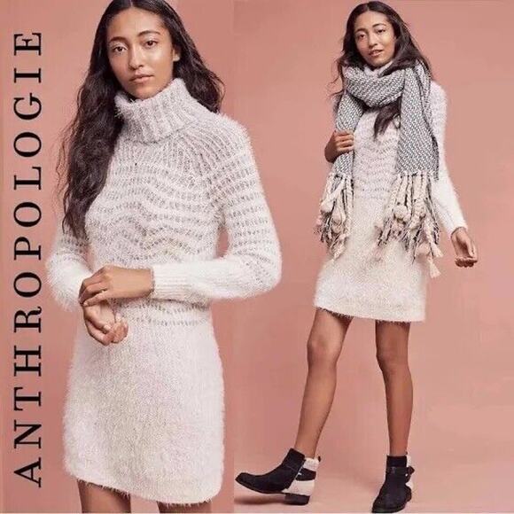 Anthropologie Eyelash Sweater Dress by Sleeping‎ on Snow - Picture 1 of 9